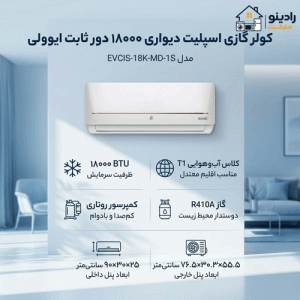 کولرگازی ایوولی 18000 مدل EVCIS - 18K-MD-1